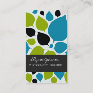 Modern Leaves Background Business Cards