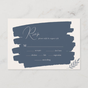 Modern Leaves Minimalist Frame RSVP Card