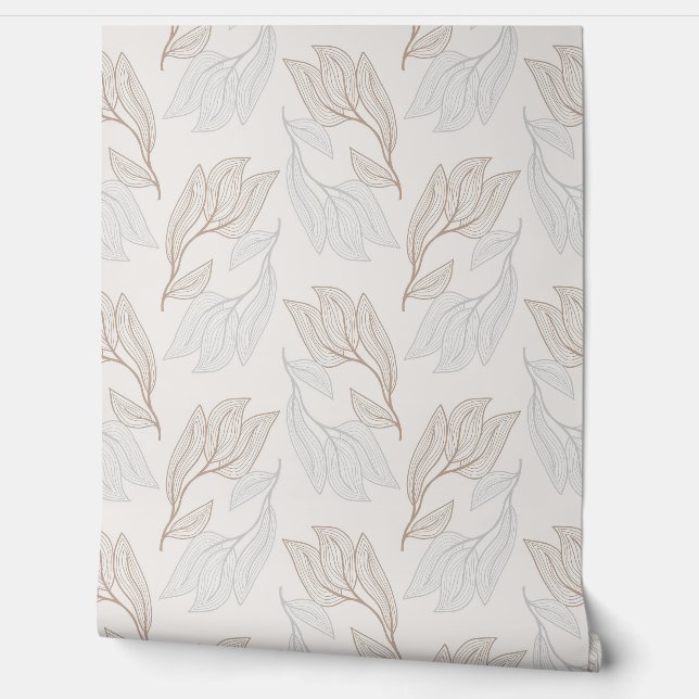 Modern Leaves Wallpaper (Unrolling)