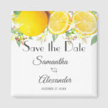 Modern Lemon Boho Summer Wedding Save the Date Magnet<br><div class="desc">Modern lemon boho summer wedding save the date magnet. The text can be changed using right the "Details" menu. To fit everything to your needs please click the "Customise" button and you can text style and colour change. Please contact me if you need help, for matching items or you have...</div>