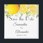 Modern Lemon Boho Summer Wedding Save the Date Magnet<br><div class="desc">Modern lemon boho summer wedding save the date magnet. The text can be changed using right the "Details" menu. To fit everything to your needs please click the "Customise" button and you can text style and colour change. Please contact me if you need help, for matching items or you have...</div>