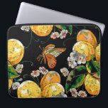 Modern Lemon Citrus Floral Butterfly Pattern Laptop Sleeve<br><div class="desc">This modern design features a pattern on lemons with flowers and butterflies #lemon #citrus #butterflies #electronics #laptopcases #laptop #laptopsleeves #office #school #home #work #gift #gifts #fashionable #style #stylish #trendy #trending</div>