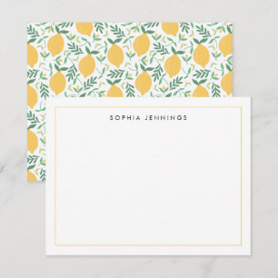 Modern Lemon Citrus Fruit Summer Spring Yellow Card