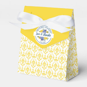 Modern Lemon Citrus Summer Wedding  Favour Box