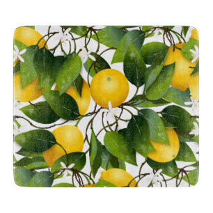 Modern Lemon Fruit Pattern Cutting Board