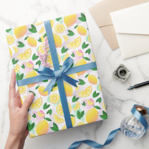 Modern Lemon Fruit Pattern Wrapping Paper Roll