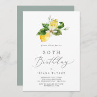 Modern Lemon Garden 30th Birthday