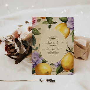 Modern Lemon Garden  Bridal Shower Invitation