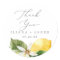 Modern Lemon Garden Thank You Favour Sticker