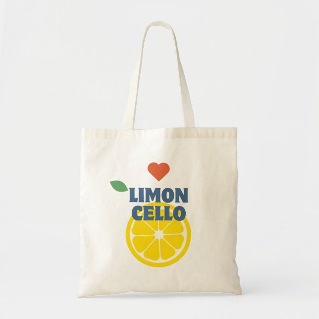 Modern Lemon Limoncello Favour Gift Merch Tote Bag (Front)