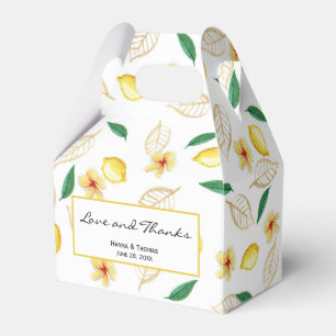 Modern Lemon Love and Thanks Wedding Favour Box