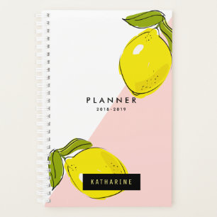 Modern Lemon & Pink Blocks Planner