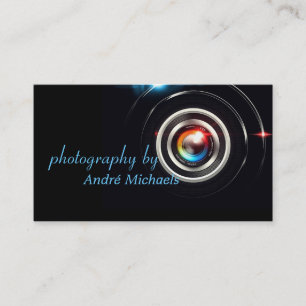 Modern Lens Photographer Photography Business Card