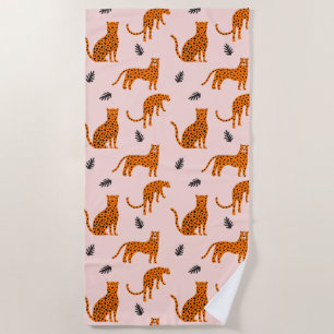 Modern Leopard Beach Towel