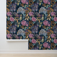 Modern leopard floral pattern