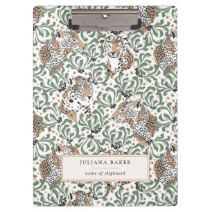 Modern Leopard Foliage Clipboard