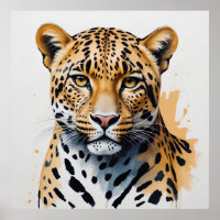 Modern Leopard Painting Wild Art