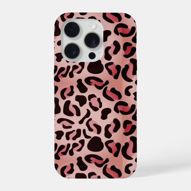 Modern Leopard Pattern Animal iPhone Case (Back)