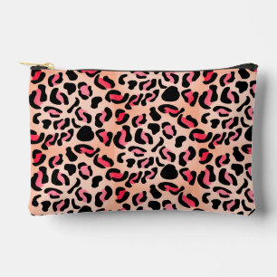 Modern Leopard Pattern Animal Print Accessory Pouch