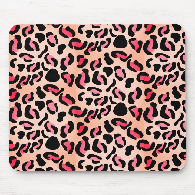 Modern Leopard Pattern Animal Print Mouse Pad (Front)