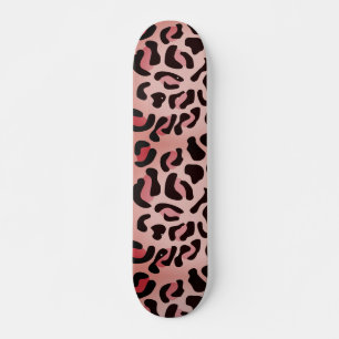 Modern Leopard Pattern Animal Skateboard