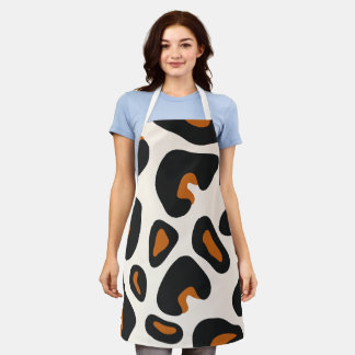 Modern Leopard Print Apron - Chic Kitchen Style