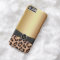 Modern Leopard Print Gold Monogram iPhone 6 Case