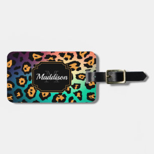 Modern Leopard Print Luggage Tag