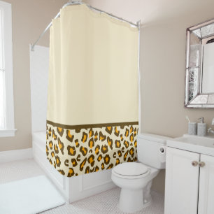 Modern Leopard Print Pattern Shower Curtain