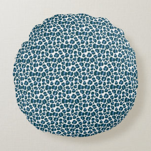 Modern Leopard Print Seamless Pattern Round Cushion