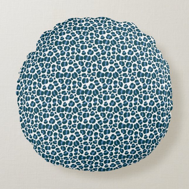 Modern Leopard Print Seamless Pattern Round Cushion (Front)