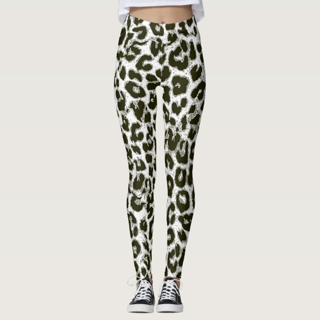Modern Leopard Skin Pattern #12 Leggings (Front)
