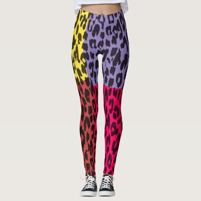 Modern Leopard Skin Pattern #16 Leggings (Front)