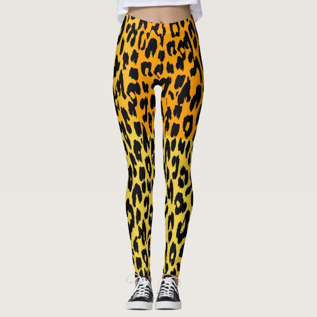Modern Leopard Skin Pattern #17 Leggings (Front)