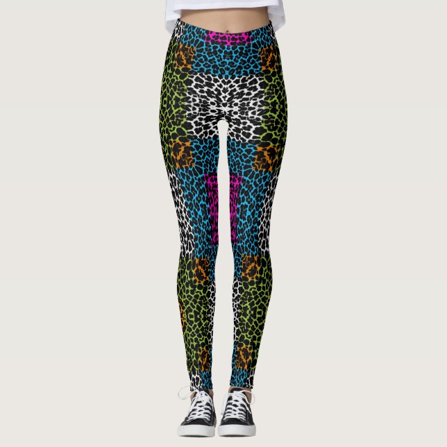Modern Leopard Skin Pattern #5 Leggings (Front)