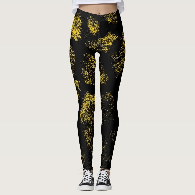 Modern Leopard Skin Pattern #7 Leggings (Front)