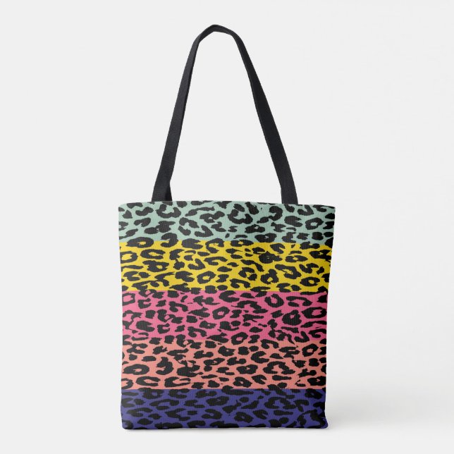 Modern Leopard Skin Pattern Tote Bag (Back)