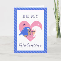 Modern Lesbian Couple LGBTQ Valentine's Day Cute  