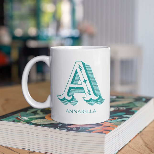 Modern Letter A Name Coffee Mug (Creator Uploaded)