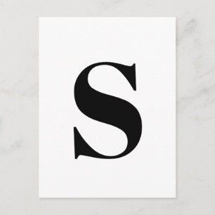 Modern Letter   Custom Alphabet Minimalist Initial Postcard