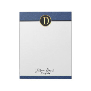 Modern Letter D Notepad