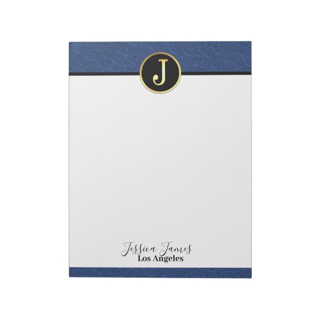 Modern Letter J Notepad (Rotated)