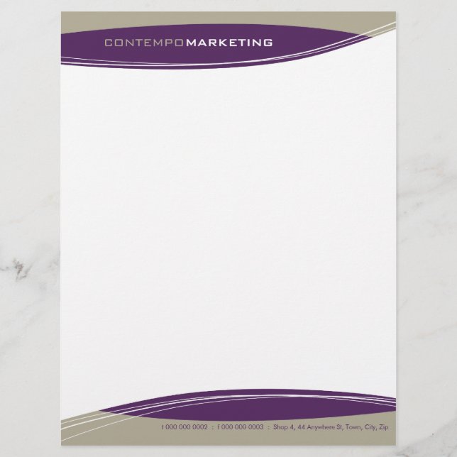 MODERN LETTERHEAD :: contempo 5 (Front)