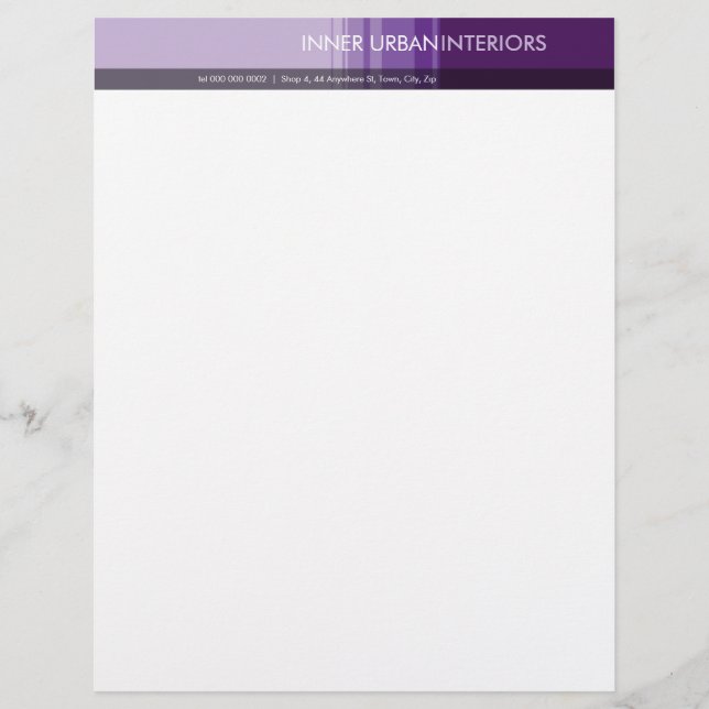 MODERN LETTERHEAD :: modish stripe 4 (Front)