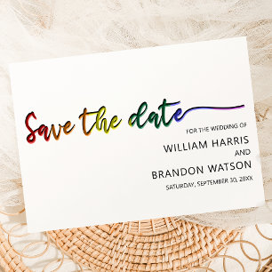 Modern LGBT Photo Save The Date Wedding