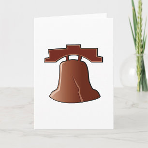 Modern Liberty Bell Patriotic Philadelphia Icon  Card