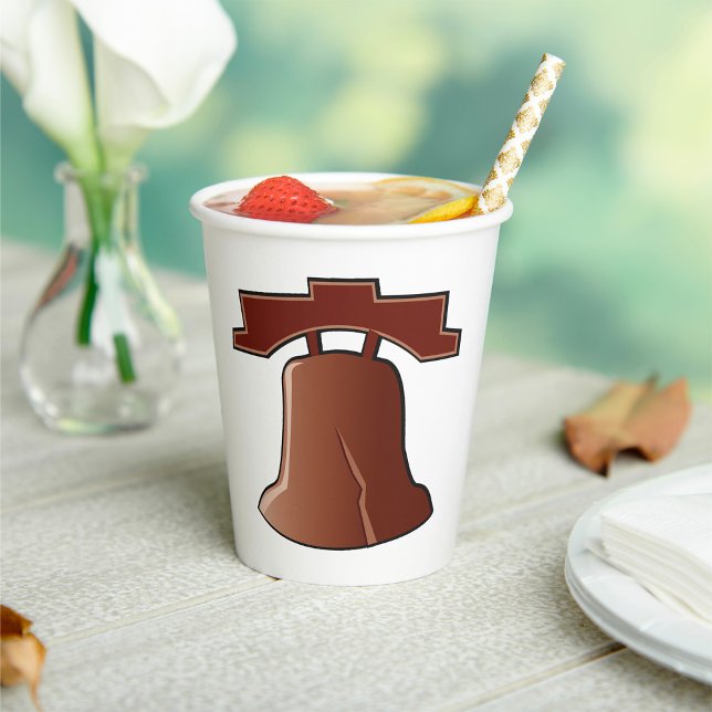 Modern Liberty Bell Patriotic Philadelphia Icon  Paper Cups (Creator Uploaded)