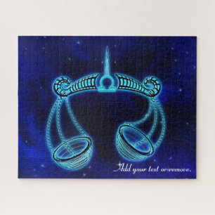 Modern Libra astrology horoscope zodiac sign, Jigsaw Puzzle