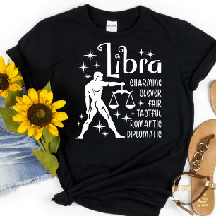 Modern  Libra Zodiac Horoscope  T-Shirt