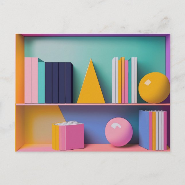 Modern Library Books Design All Occasion Postcard (Front)